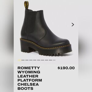 Dr Martens Women's Black Rometty Platform Chelsea Boot Size 8